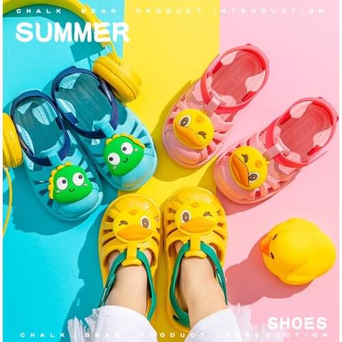 Summer Children Slippers Baby Girls Toddler Soft Non-slip Princess Shoes Kids Candy Jelly Beach Shoes Boys Casual Sandals