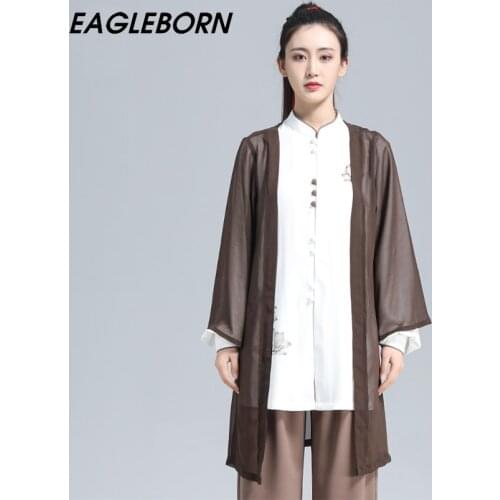 New Traditional Chinese Clothing for Women Kungfu Clothing Traditional Chinese Tops for Women Tai Chi Uniform Three-piece Cloak