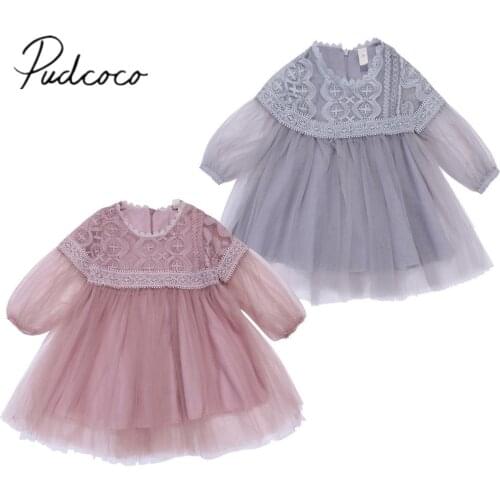 2018 Brand New Infant Newborn Baby Toddler Girl Dress Flower Party Baptism Christening Wedding Formal Dress Chiffon Dresses 0-3T