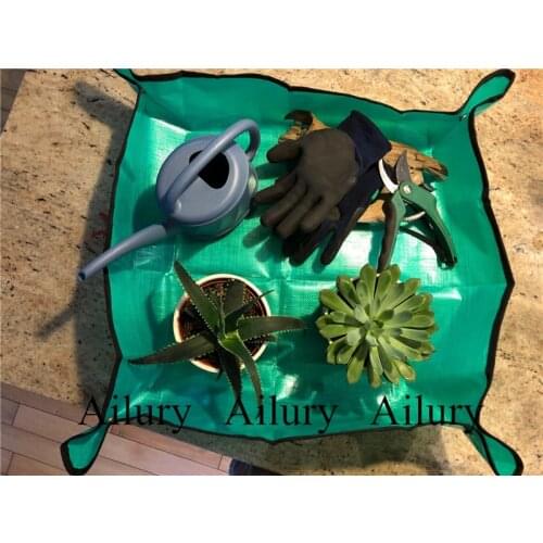 Succulent green plant pe floor mats,balcony potted soil replacement operations, gardening soil mixing waterproof mats