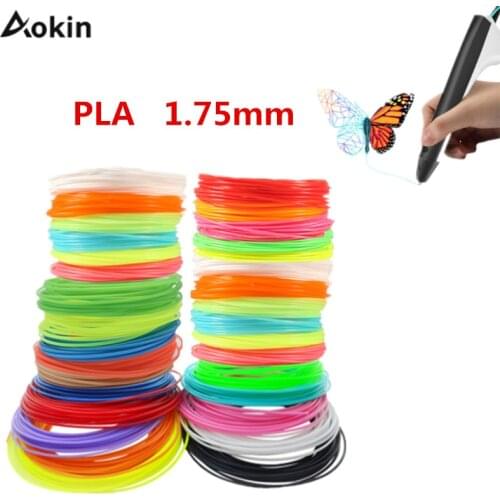 5 Meter Black White Red PLA 1.75mm Filament Printing Materials Plastic For 3D Printer Extruder Pen Accessories Colorful Rainbow