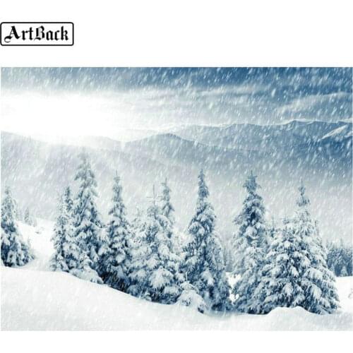 Sale 5d diamond embroidery winter scenery snow tree full square / round drill 100% resin mosaic 3d diamond painting decoration