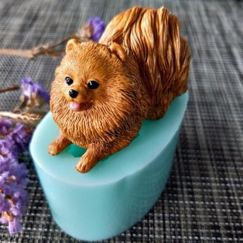 PRZY 3d animals Cute dog silicone mold for soap making handmade DIY molds candle silicone dogs mold resin clay mold
