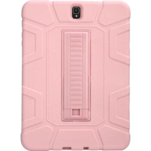 Silicon Shockproof Kids Safe Back Case For Samsung Galaxy Tab S3 9.7 Kickstand Protective Shell Back Cover For Samsung T820 T825