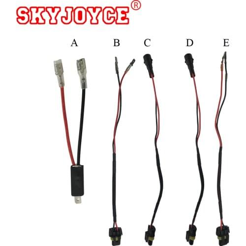 SKYJOYCE 10PCS H1 Adapter Socket Connector Extension Wire H1 Power Cable Plug H7 9005 9006 H11 Female Male Plug adapter HID KIT