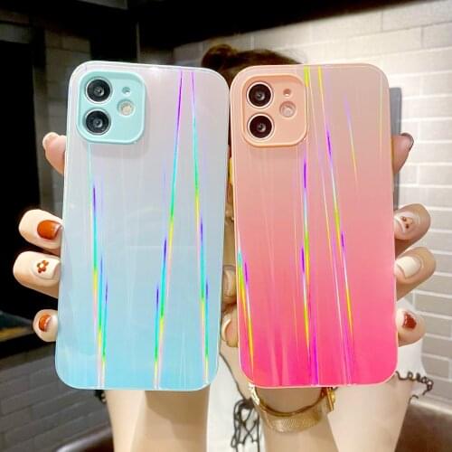 Cool glass case For iPhone 12 Pro Max 12 Mini 11 Pro Max XS XR laser camera lens protect Cover For iPhone SE 2020 8 7 Plus