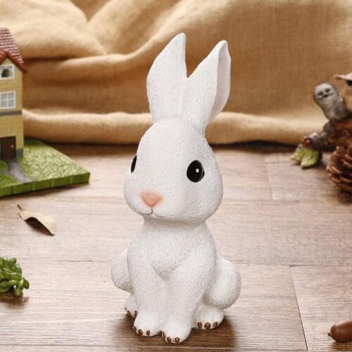 Super Cute Big Rabbit Save Money Piggy Bank Small and Medium Ornaments Three-color Rabbit Resin Process