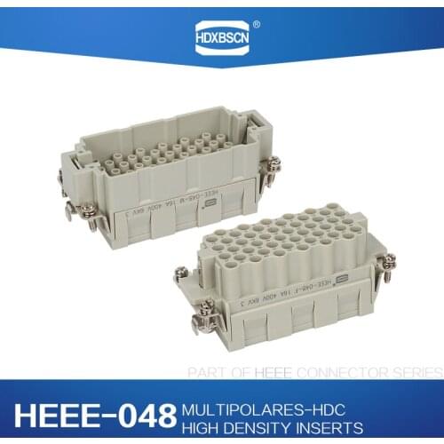 Heavy Duty Connectors HDC-HEEE-048-MC/FC 48pin 16A 500V Industrial rectangular Aviation connector plug