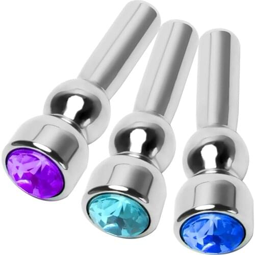 Male Medical stainless steel chastity urethral dilation penis jewelry plug sex toy for man