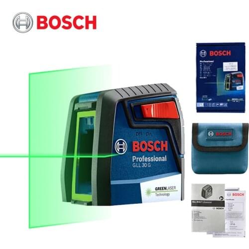 Bosch GLL30G Laser Level High Precision Green Light Two-Line Horizontal And Vertical Laser Level
