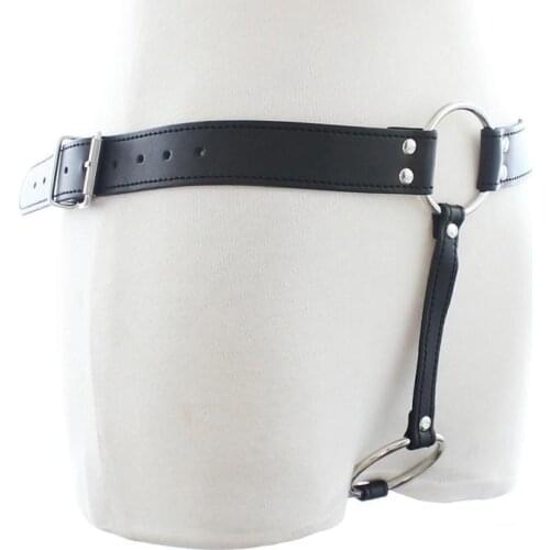 PU Leather Butt Plug Harness Chastity BDSM Toys, Leather Restraints Bondage, Sex Toys For Men Gay Juguetes Adult Games