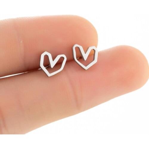 Fashion Women Girl Simple Peach Heart Moon Small Angel Boy Girl Mini Ear Stud Earring Punk Hip-hop Earrings Accessories Jewelry