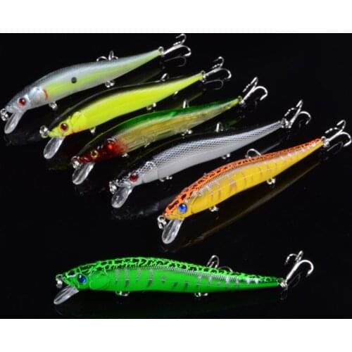 1pcs Pesca 11.5cm 13.7g Fishing Lure Minnow Hard Bait With Three Fishing Hooks Fishing Tackle Wobbler 3D Eyes Crankbait
