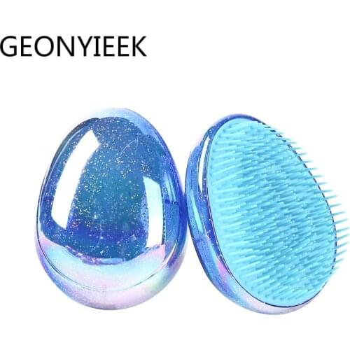 1PC Hair Brush Comb Egg Round Shape Soft Styling Tools Hair Brushes Detangling Comb Salon Hair Care comb For Travel