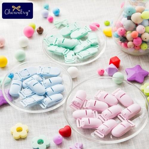 100Pc Plastic Clip for DIY Silicone Baby Teether Pacifier Chain Baby Pacifier Clips Kids Dummy Soother Holder Accessories Gift