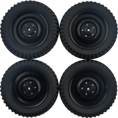 4Pcs Metal Wheel Rim Tire Tyre for RC 1/16 Climbing Crawler Car WPL C-14/C-24/C-34 Truck Model Spare Parts