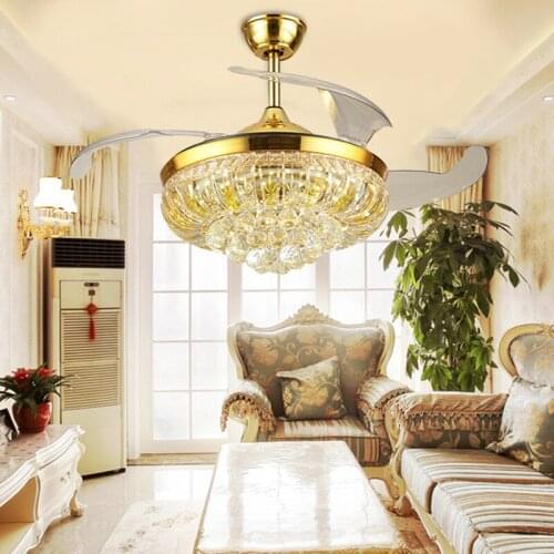 42 Inch Apartment Hotel Restaurant Fan Light European LED Invisible Silent Fan Light