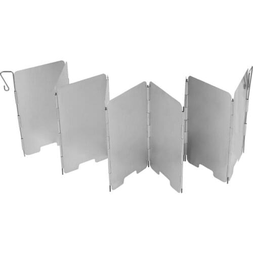 9 Plates Foldable Outdoor Camping Cooking Cooker Gas Stove Wind Shield Durable