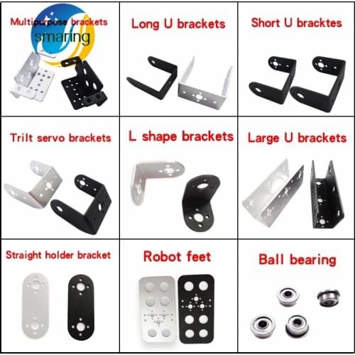 Short U Bracket Standard Servo Bracket Pan-Tilt Bracket Smart Car Robot Accessory Diy Tracked Crawler Caterpi