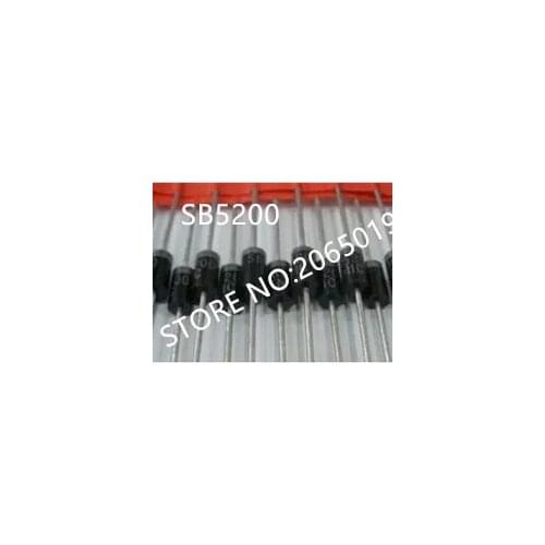 20PCS - 50PCS SB5200 SR5200 MBR5200 5A 200V DO-27 Fast recovery diode