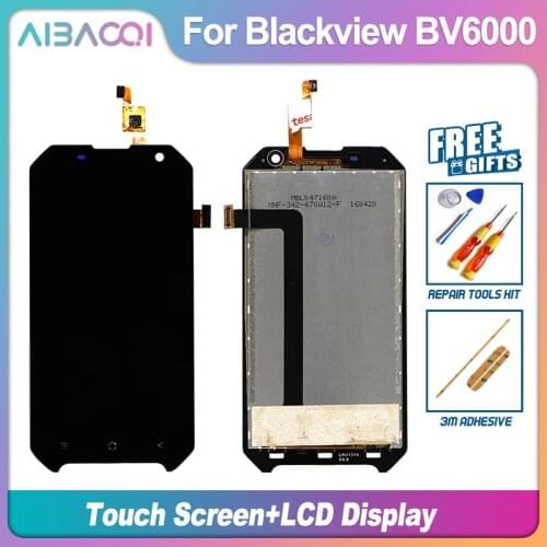AiBaoQi Brand New 4.7 Inch Touch Screen+1280X720 LCD Display+Frame Assembly Replacement For Blackview BV6000/BV6000s Android 7.0