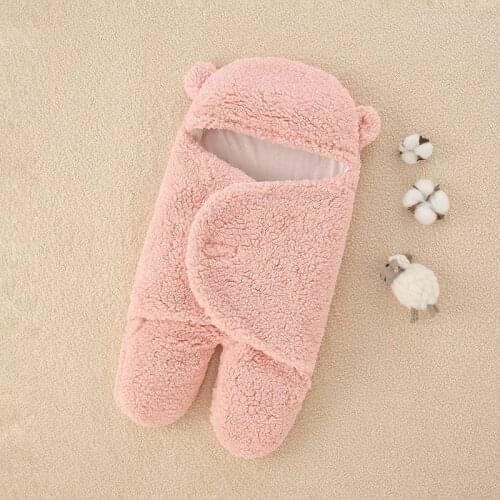 Newborn Baby Boys Girls Blankets Plush Swaddle 0 3 6 Months Baby Wrapping Ultra-Soft Spring Autumn Sleeping Bag Cotton Bedding
