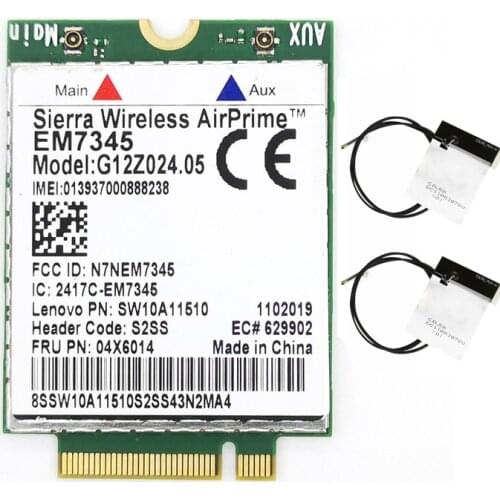 EM7345 4G Card for T440 T540P W540 L440 X240 X1 Carbon 4G Module NGFF M.2 WWAN Card 04X6014 4G LTE/HSPA+ 42Mbps