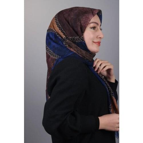 FOMARA SHİNE PATTERNED SILVERY LINEN SCARF-PATTERN-10-RENK-04