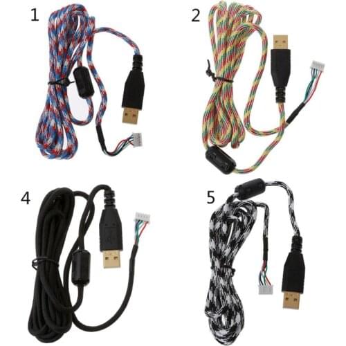 DIY Umbrella Rope Mouse Cables Soft Durable Mouse Line Replacement Mouse Wire