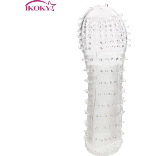 IKOKY Sex Products Crystal Penis Rings Sex Toys For Men Cock Sleeve Delayed Ejaculation Enlargement
