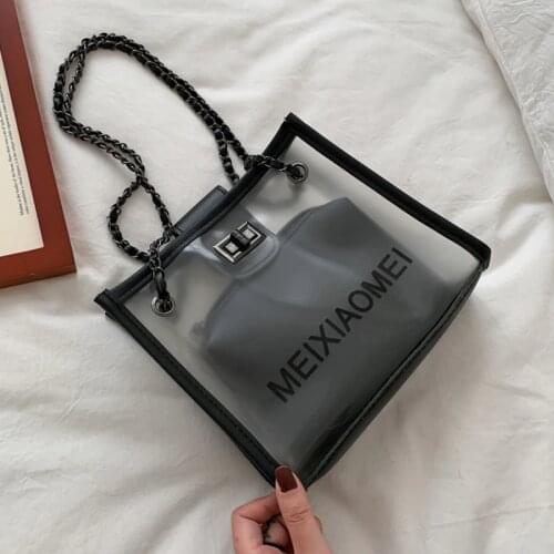 Causual PVC Transparent Clear Woman Crossbody Bags Shoulder Bag Handbag Jelly Small Phone Bags with Card Holder Wide Straps Flap