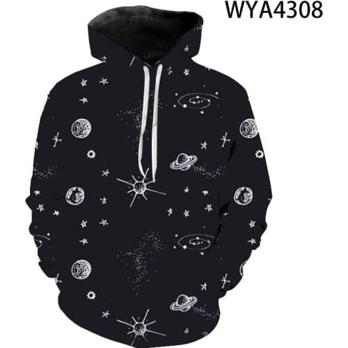 Cool Funny Universe Planet Space Galaxy Astronaut 3D Hoodies Men Women Children Moon Print Star Sky Boy Girl Fashion Pullover
