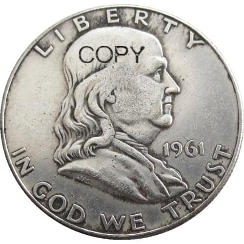 US 1961 PD Franklin Half Dollar Silver Plated Copy Coins
