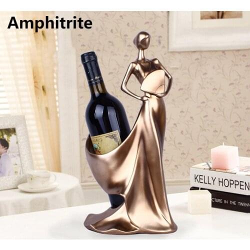 Creative Decorative House Modern Ornament Statuettes And Minimalist Blue Take Beauty Rack Wine Creative Craft Garden Wedding