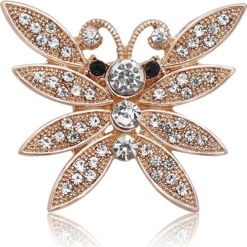 KZ3355 Beauty golden/Silver color Crystal Butterlfy big style 23MM snap buttons fit 18mm snap bracelet snap jewelry wholesale