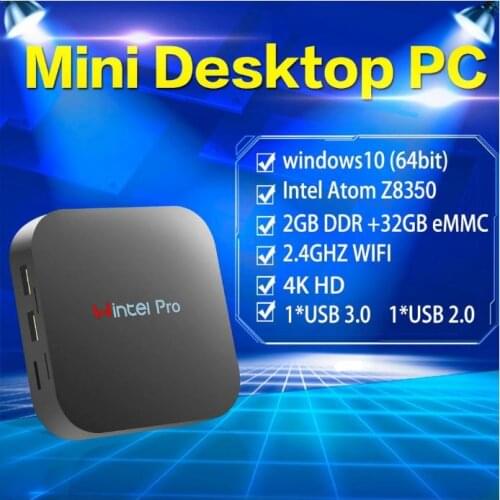 Latest Wintel W8 Pro Mini PC Windows 10 OS TV Box Intel Atom X5-Z8300 2GB/32GB Wifi BT4.0 MINI PC W8 Pro Mini Computer PC