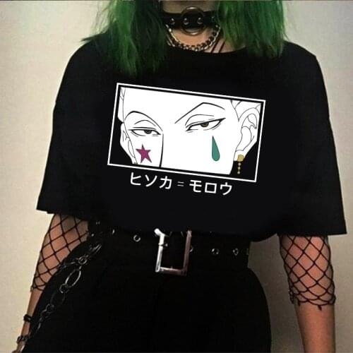 Hunter X Hunter T-Shirt Men Crew Neck Short Sleeved Hisoka Morow T Shirt Anime Unisex Tops