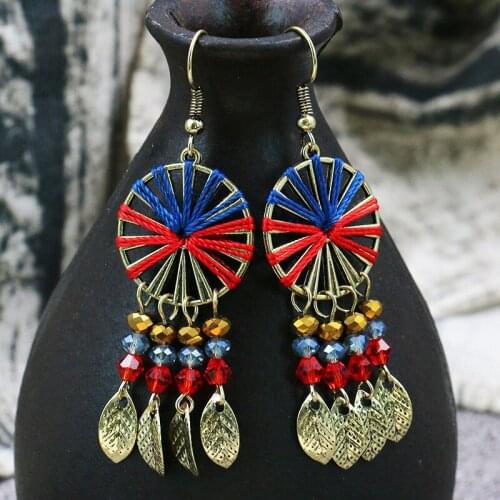 Multiple Vintage Ethnic Dangle Drop Earrings for Women Female Anniversary Bridal Party Wedding Jewelry Ornaments Accessories