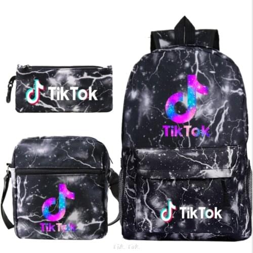 TIK TOK Nylon Backpack Women Men Casual Capacity Shoulder Bags For Teenage Girl Boys School Bag Bagpack Mochilas Sac A Dos