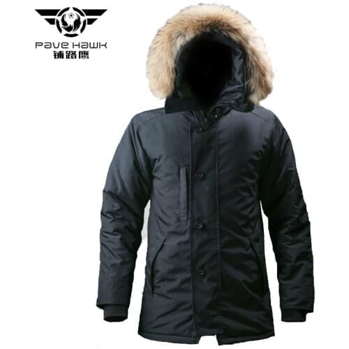 PAVEHAWK Ultralight Parkas Coat Men Winter Jackets Long Tactical Jacket Casual Outerwear Army Military Snow Warm Coat