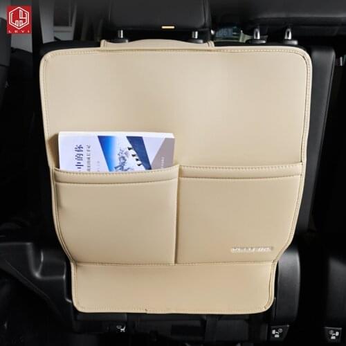 LEYI For alphard /vellfire 2015 2020Car Seat back anti-kick Pad Seat Rear Row Anti Kick PU Leather Protection car Accessories