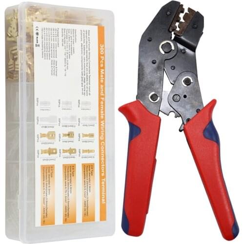 Hand Tool Crimping Pliers Terminal Combination Set SN-48B Crimping Pliers 0.5-1.5mm2 Pliers 300pcs Terminal Crimping Tool Set