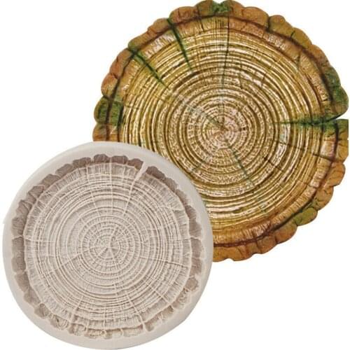 3D Silicone Chocolate Mould Cake Fondant Decor Mold Sugarcraft Molds Tree Stump Craft Making Tool Bakeware Home Handmade