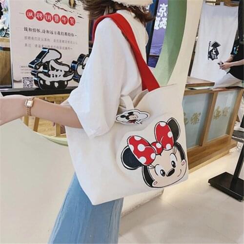 Disney Mickey mouse Shoulder bags Cartoon lady Tote Large Capacity bag Women waterproof bag fashion handbags travel beach bag
