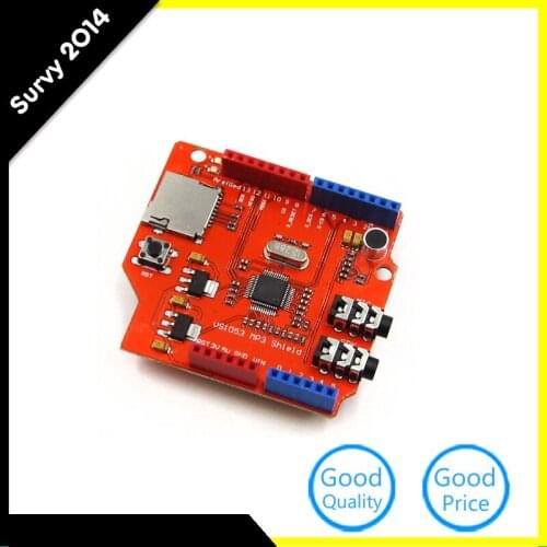 VS1053B MP3 Music Shield Stereo Audio Play Record Decode Expansion Board With TF Card Slot 5V For Arduino diy electronics