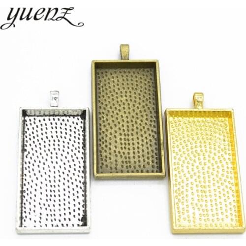 YuenZ 2 pcs Rectangular photo frame Charms Metal Pendant Diy Jewelry Handmade Accessories 60*28mm C24