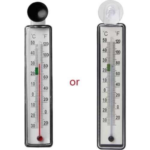 YYSD Aquarium Fish Tank Thermometer Glass Meter Water Temperature Gauge Suction Cup