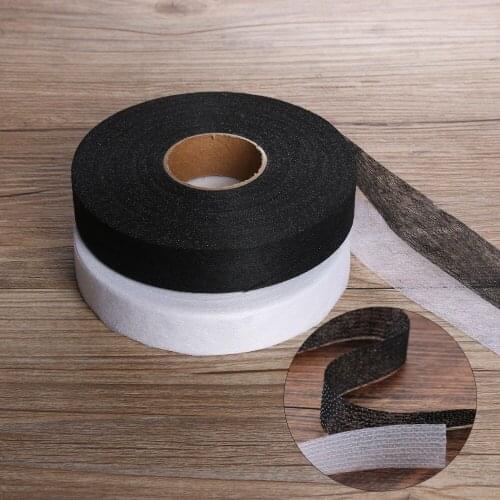 1PC 50/100M Nano Tracsless Tape Double-sided/Single-sided Adhesive Fabric Sewing Roll Iron Clothes Apparel Interlining Hem Tape