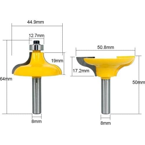 2pcs 8mm Shank Entry Door for Long Tenons Router Bit woodworking cutter bits Tenon Cutter for Woodworking Tool MC02068