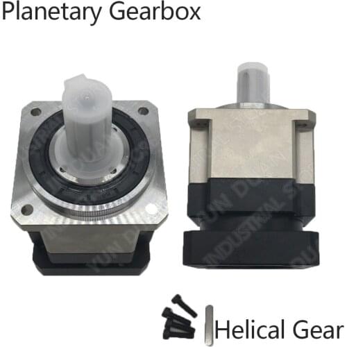 28:1 Helical Gear Planetary Ratio 28 Reducer Gearbox 19mm for NEMA34 90mm 750W 1KW AC Servo Motor Robot